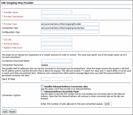 Text describes Edit Outgoing Http Provider screen Text describes Edit Outgoing Http Provider screen
