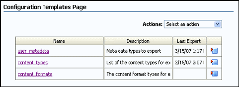 Surrounding text describes Configuration Templates Page. Surrounding text describes Configuration Templates Page.