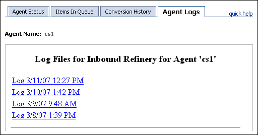 Surrounding text describes agent_logs_page.gif. Surrounding text describes agent_logs_page.gif.