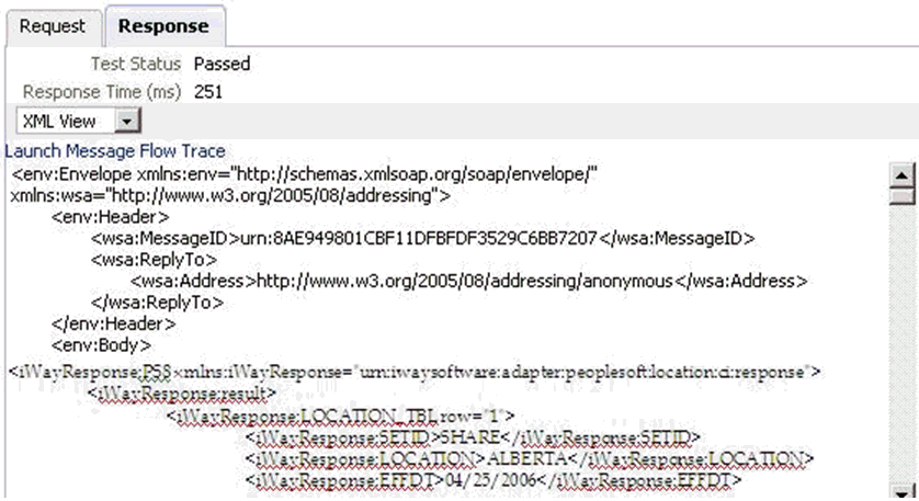Response tab Response tab