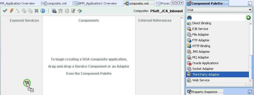 Exposed References pane Exposed References pane