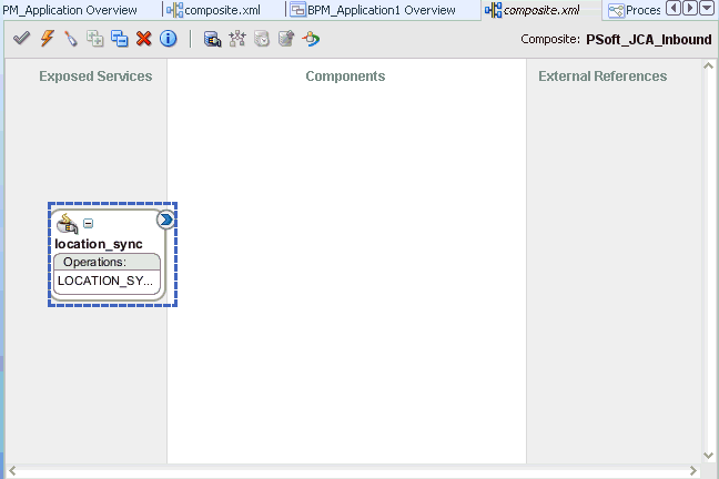 Exposed References pane Exposed References pane