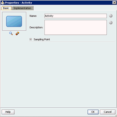 Properties - Activity dialog Properties - Activity dialog