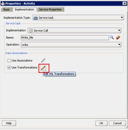 Properties - ServiceTask1 dialog Properties - ServiceTask1 dialog