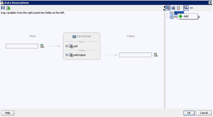 Data Associations dialog