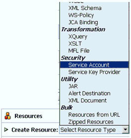 Service Account option Service Account option