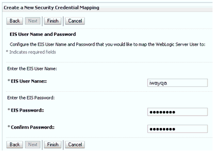 EIS User Name and Password page EIS User Name and Password page
