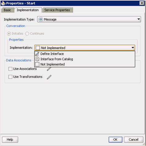 Properties - Start dialog Properties - Start dialog