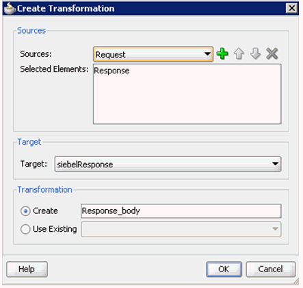 Transformation dialog Transformation dialog