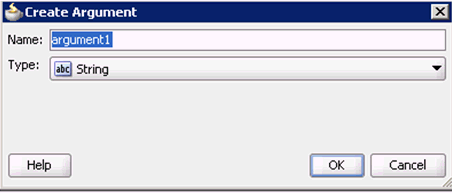 Create Argument dialog