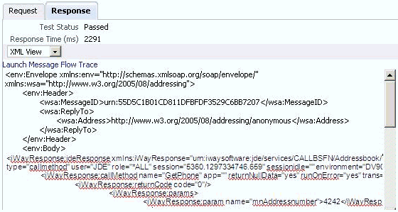 Response tab