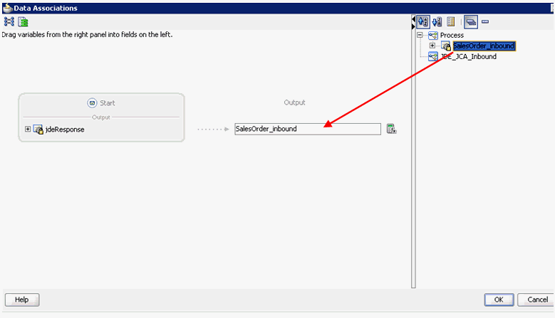 Data Associations dialog