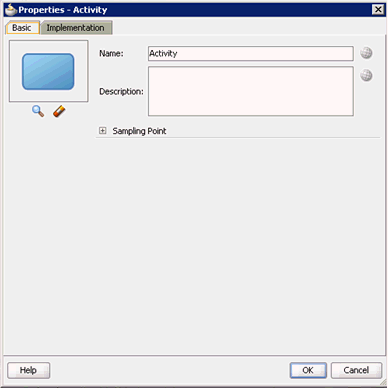 Properties - Activity dialog Properties - Activity dialog