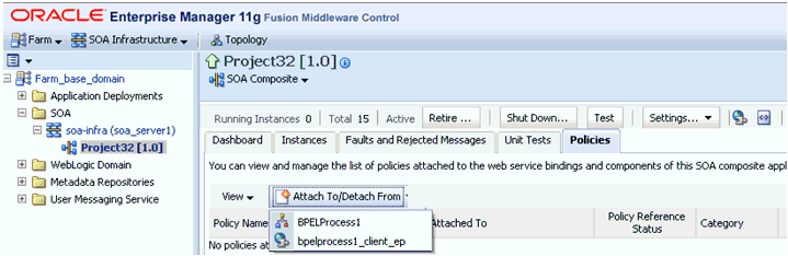 Policies tab