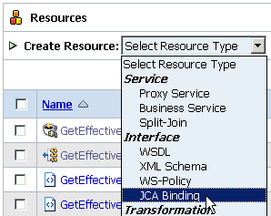JCA Binding option JCA Binding option