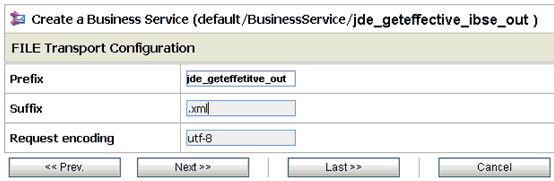 FILE Transport Configuration FILE Transport Configuration