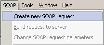 Create new SOAP request Create new SOAP request