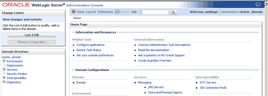 WLS Administration Console WLS Administration Console