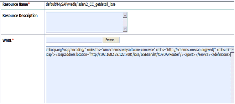 Edit a WSDL Resource page Edit a WSDL Resource page