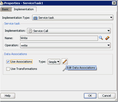 ServiceTask1 dialog ServiceTask1 dialog