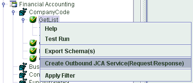 Right-click BAPI_COMPANYCODE_GETDETAIL node Right-click BAPI_COMPANYCODE_GETDETAIL node
