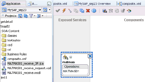 Exposed Services pane Exposed Services pane