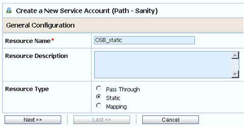 General Configuration page