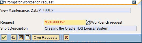 Prompt for Workbench Request dialog Prompt for Workbench Request dialog