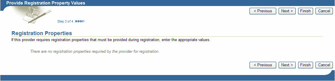 Shows Portal Registation Property Values page. Shows Portal Registation Property Values page.