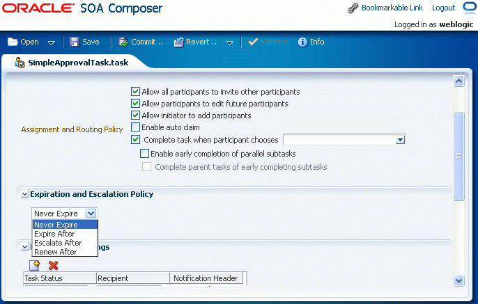Setting Expiration and Escalation Policy Setting Expiration and Escalation Policy