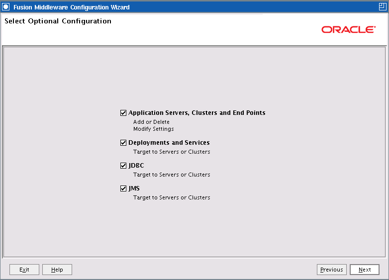 Description of selectoptionalconfig.gif follows Description of selectoptionalconfig.gif follows