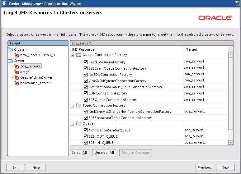 Description of targetjmsresources.gif follows Description of targetjmsresources.gif follows