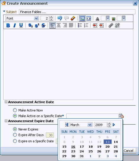 Select Date pop-up calendar Select Date pop-up calendar