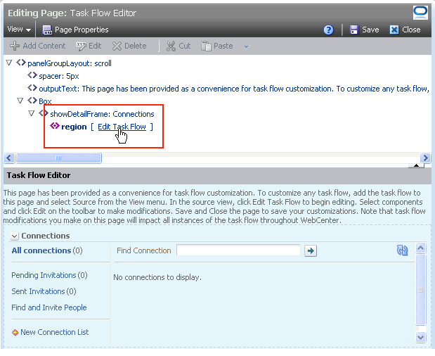 Edit Task Flow link next to a region tag Edit Task Flow link next to a region tag