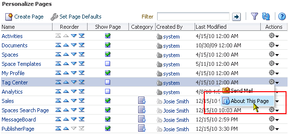 About this Page option About this Page option