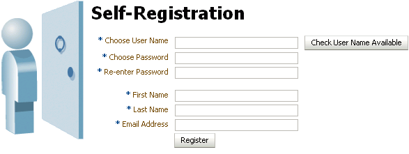 Self-Registration page Self-Registration page