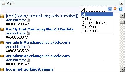 Mail personalization menu Mail personalization menu