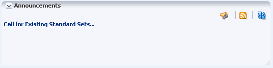 RSS icon in an Announcements Task Flow RSS icon in an Announcements Task Flow
