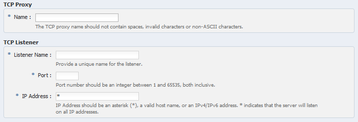 New TCP Proxy Wizard
