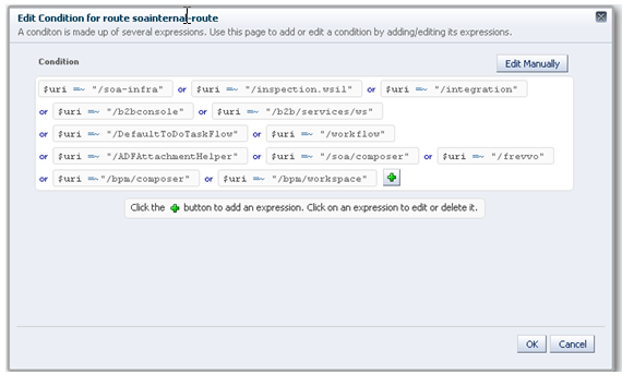 Edit Condition for Route Screen
