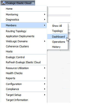 Exalogic Elastic Cloud Menu Exalogic Elastic Cloud Menu