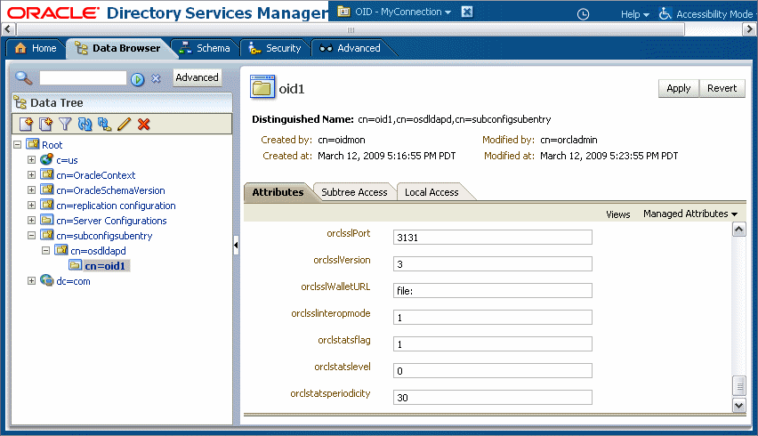 Description of odsm_oid_attributes.gif follows Description of odsm_oid_attributes.gif follows