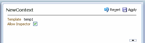 Contexts Page, general controls, right panel Contexts Page, general controls, right panel