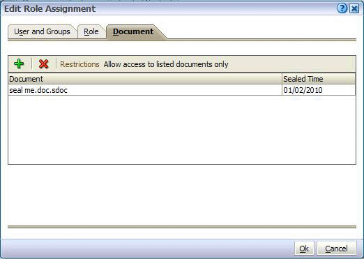 Edit Role Assignment dialog Edit Role Assignment dialog