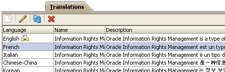 Domain translations tab Domain translations tab