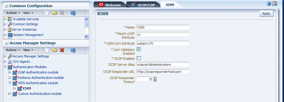 Pre-Configured X509 Authentication Module Pre-Configured X509 Authentication Module