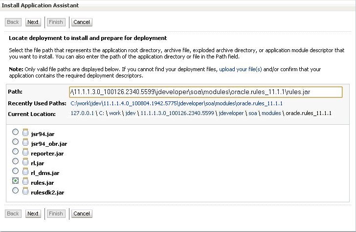 Deploying the oracle.rules Shared Library Deploying the oracle.rules Shared Library
