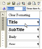 Styles menu in Microsoft Word. Styles menu in Microsoft Word.