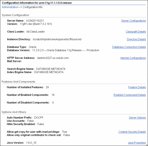 Surrounding text describes Configuration Information screen Surrounding text describes Configuration Information screen