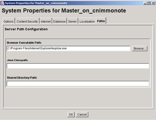 Surrounding text describes System Properties Paths tab. Surrounding text describes System Properties Paths tab.